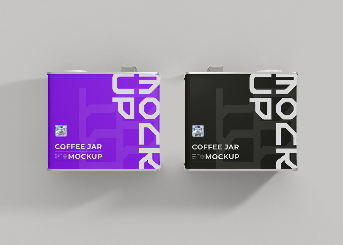 Coffee Tin Box for Branding Presentation psd