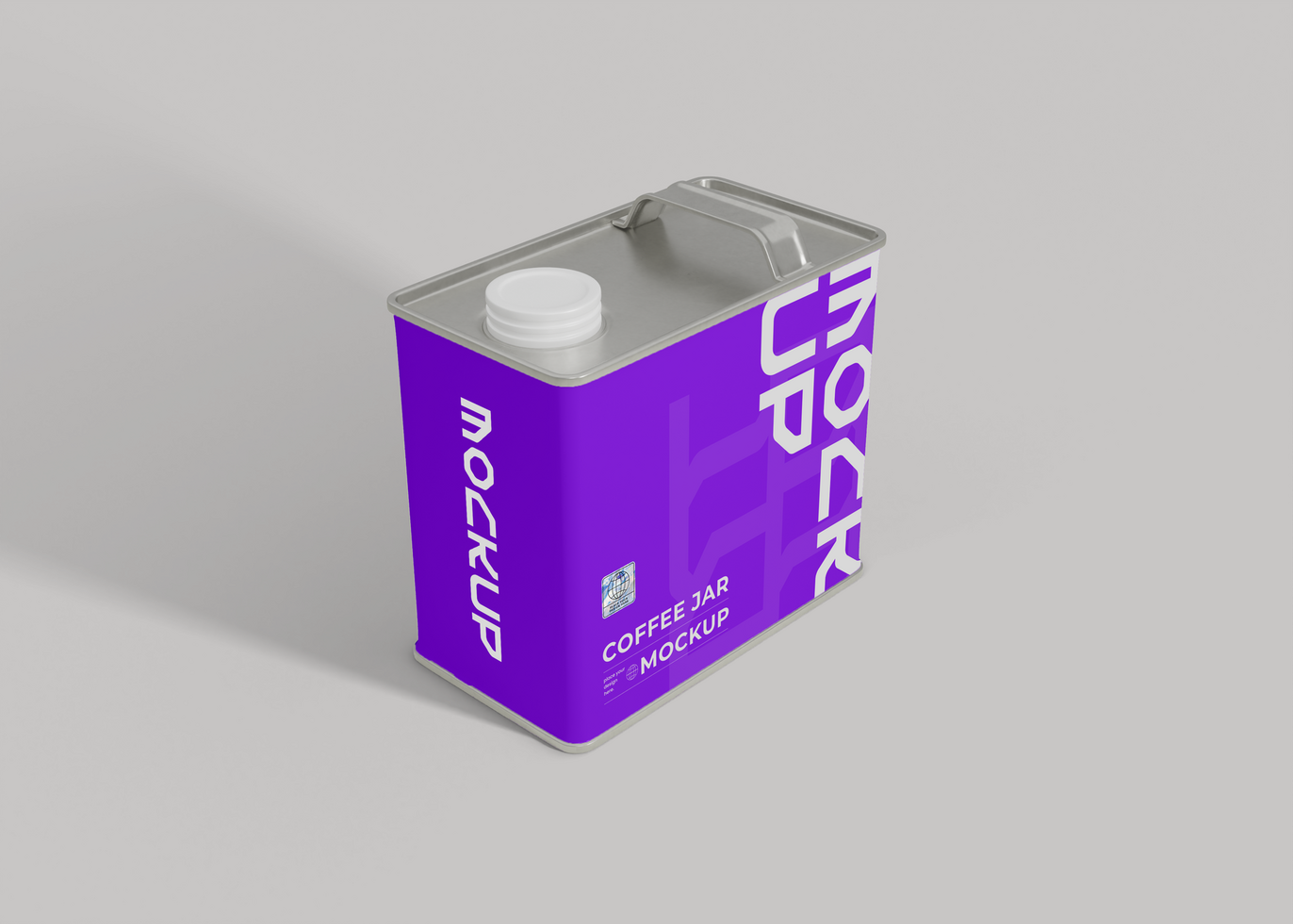 Coffee Tin Box Packaging psd