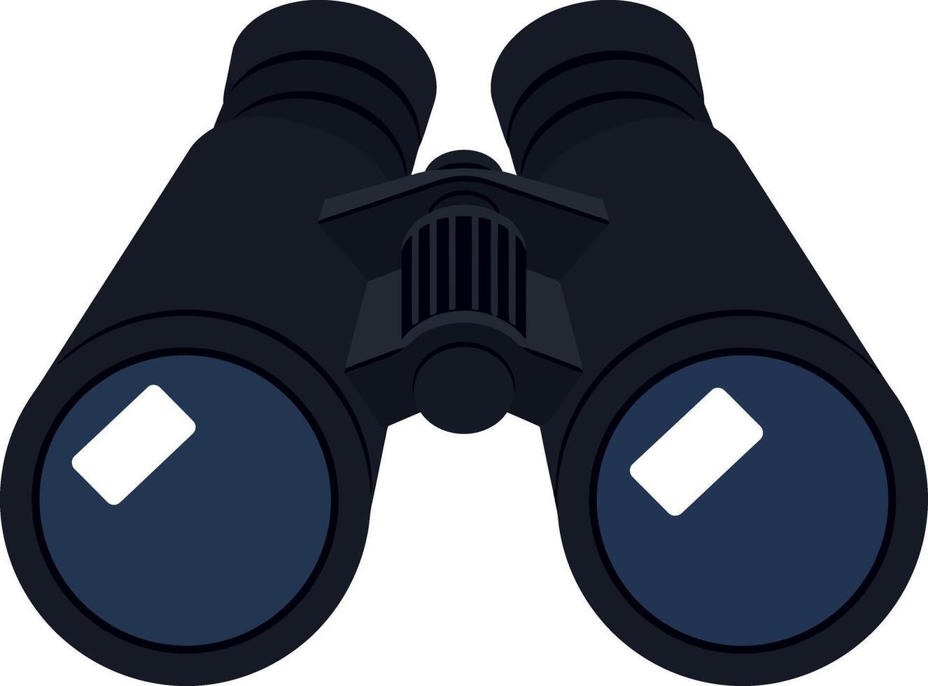 Binoculars close up optical device for viewing distant objects illustration vector