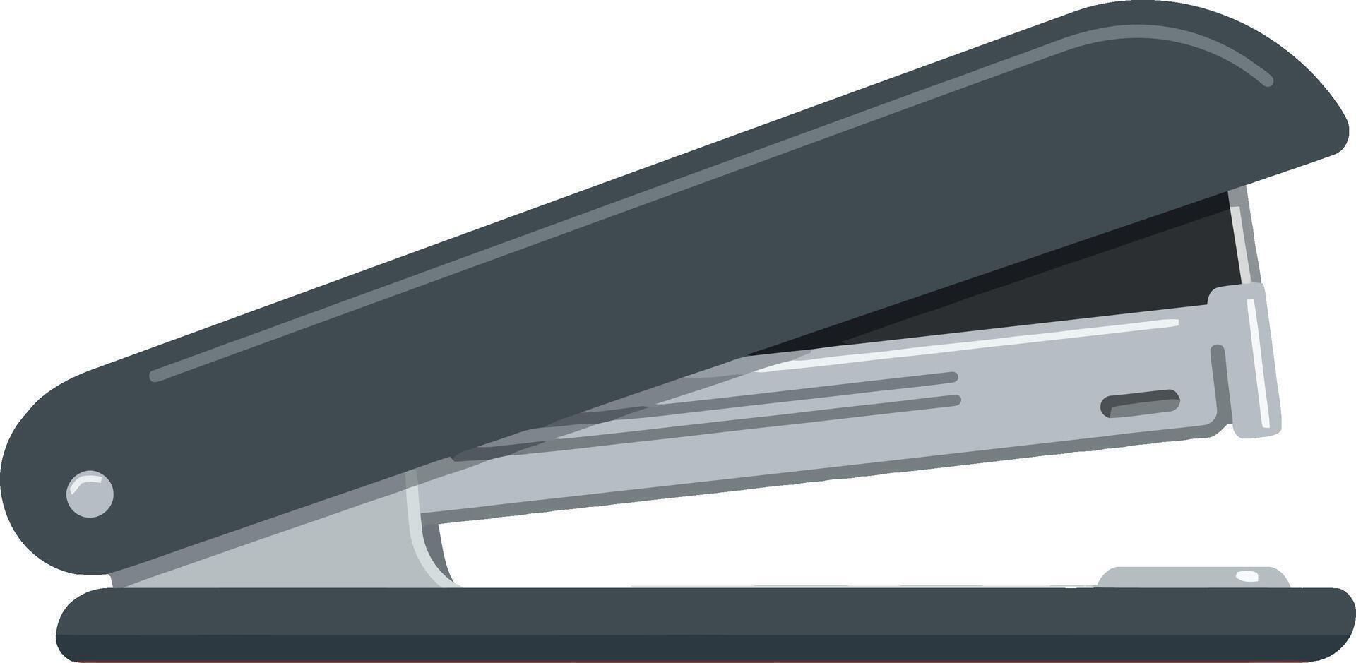 Stapler office tool illustration with dark grey and silver colors design vector