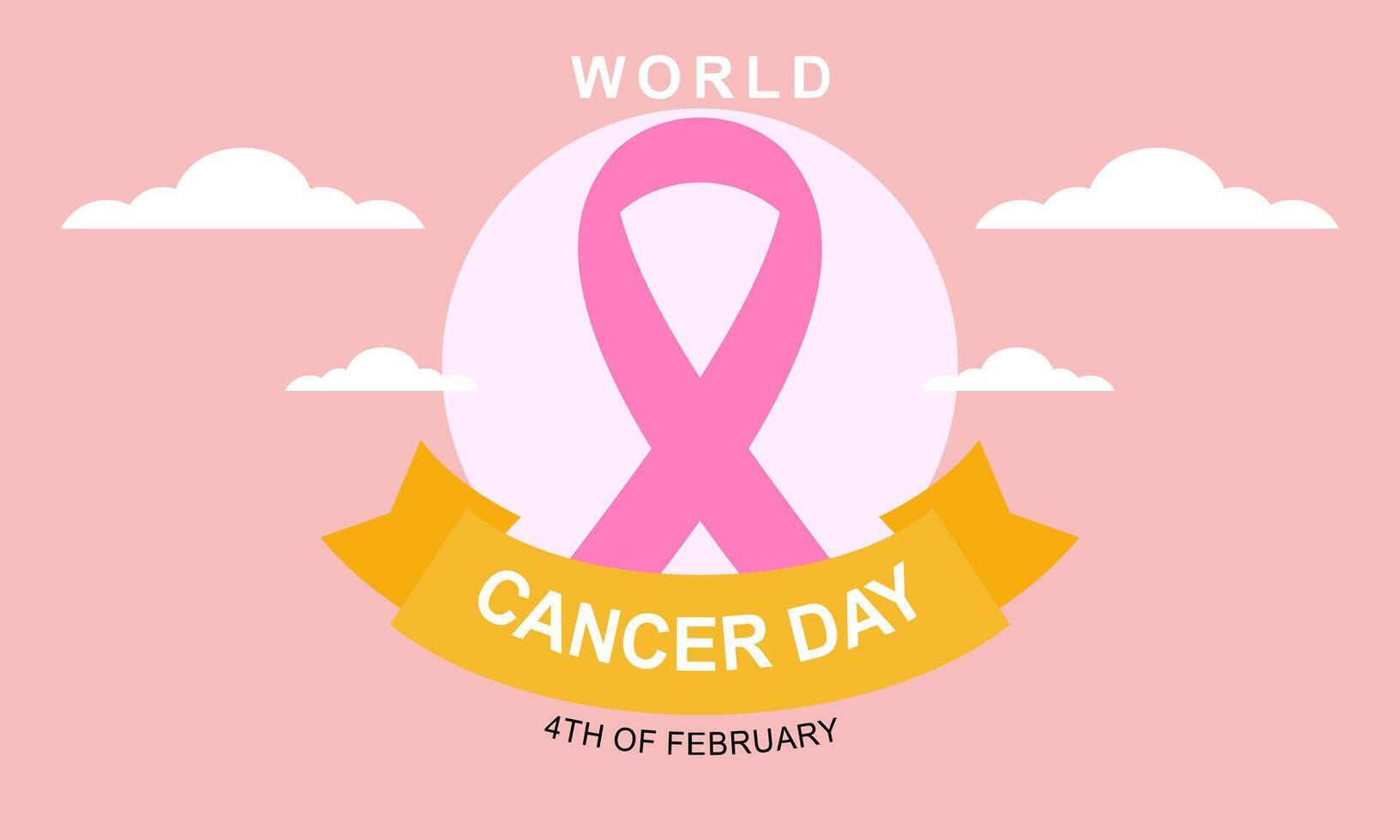 World Cancer Day card vector
