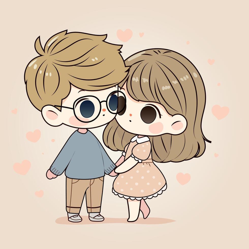 Cute Couple in Love vector