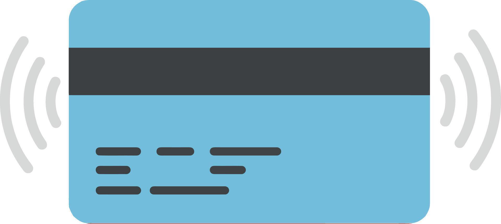 Contactless Payment Card with Wireless Signal Illustration for Digital Transactions vector