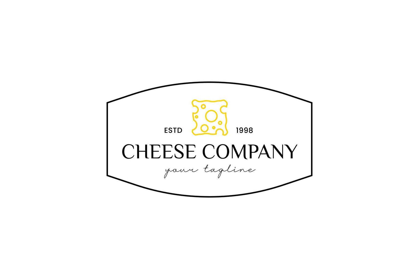 Simple cheese logo, great for logos, labels, and culinary projects. vector