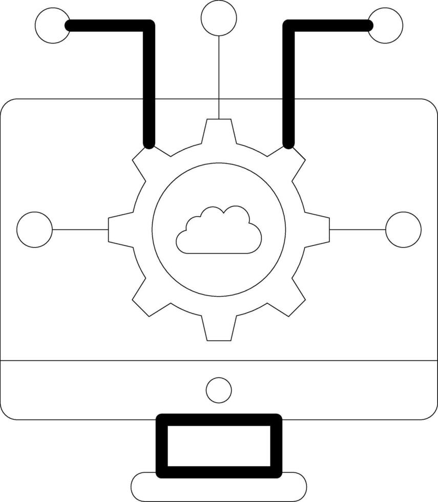 Edge Computing Gradient Tint Artwork vector
