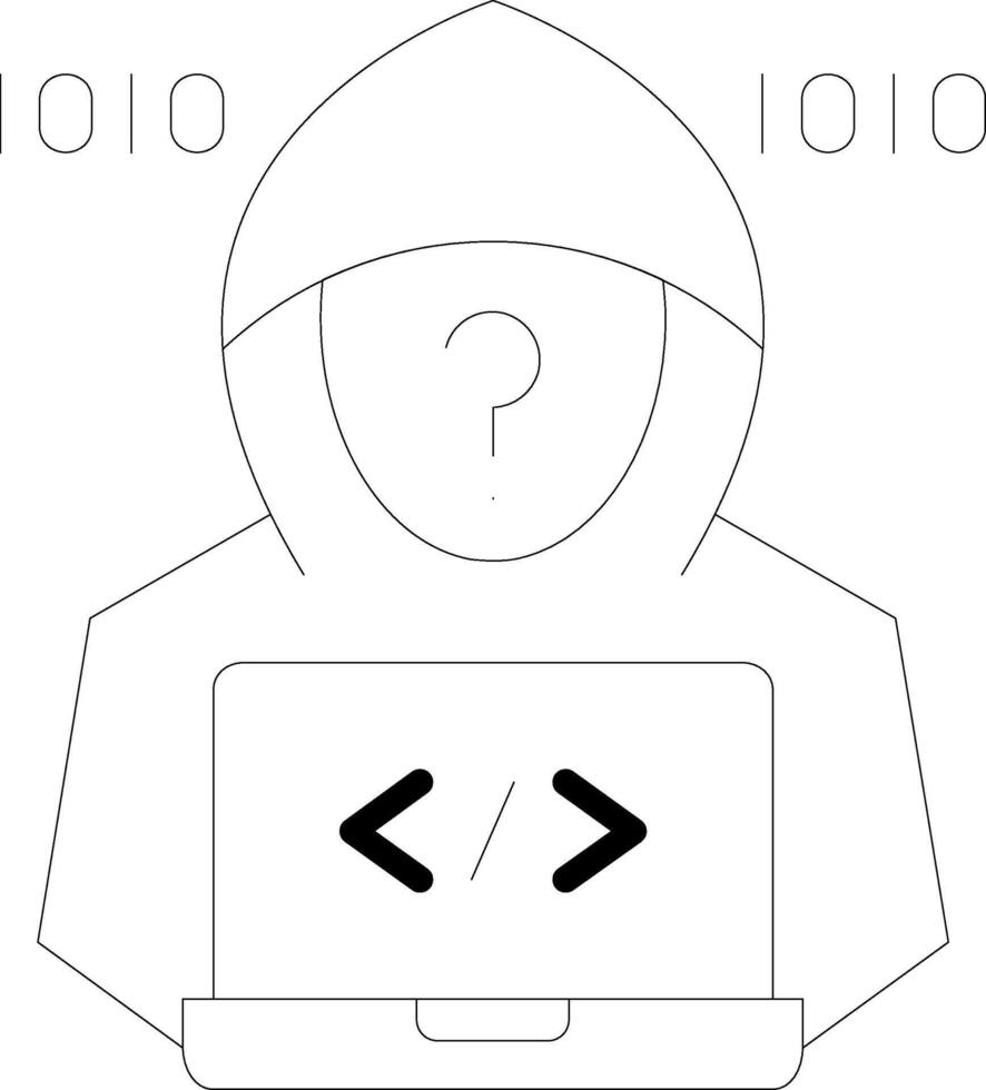 Hacker Minimal Concept Visual vector