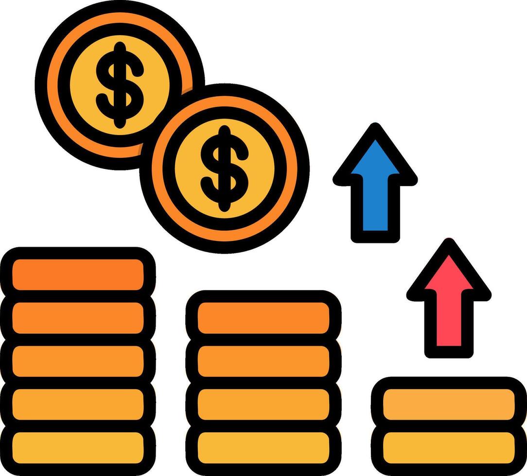 Money Rounded Line Illustration vector