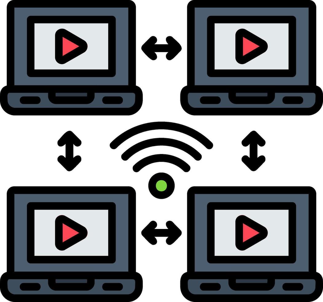 Wlan Digital Concept Icon vector