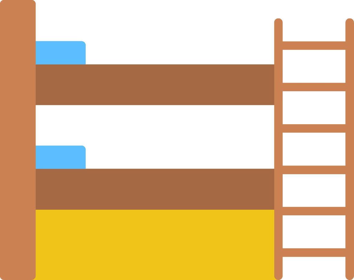 Bunk Bed Simple UI Visual vector