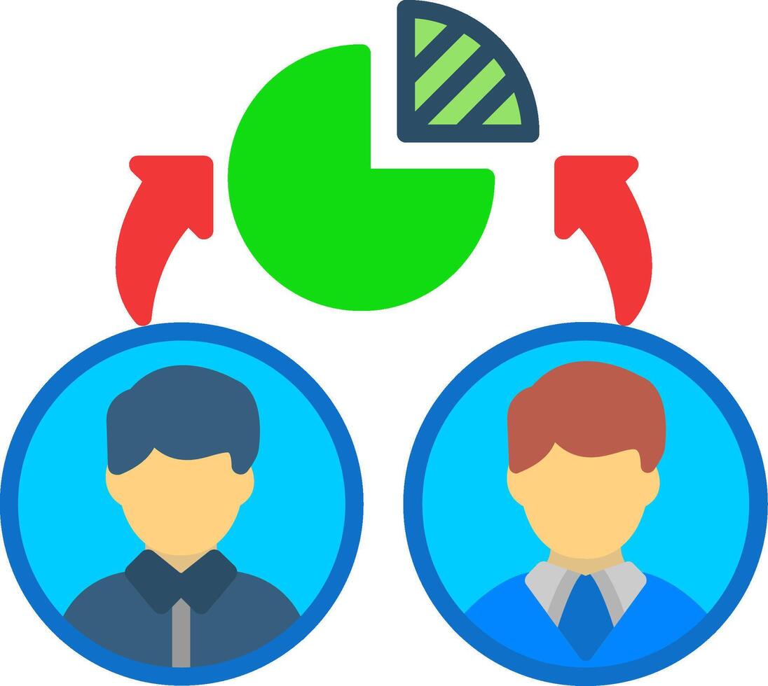 Pie Chart Stylish App Element vector