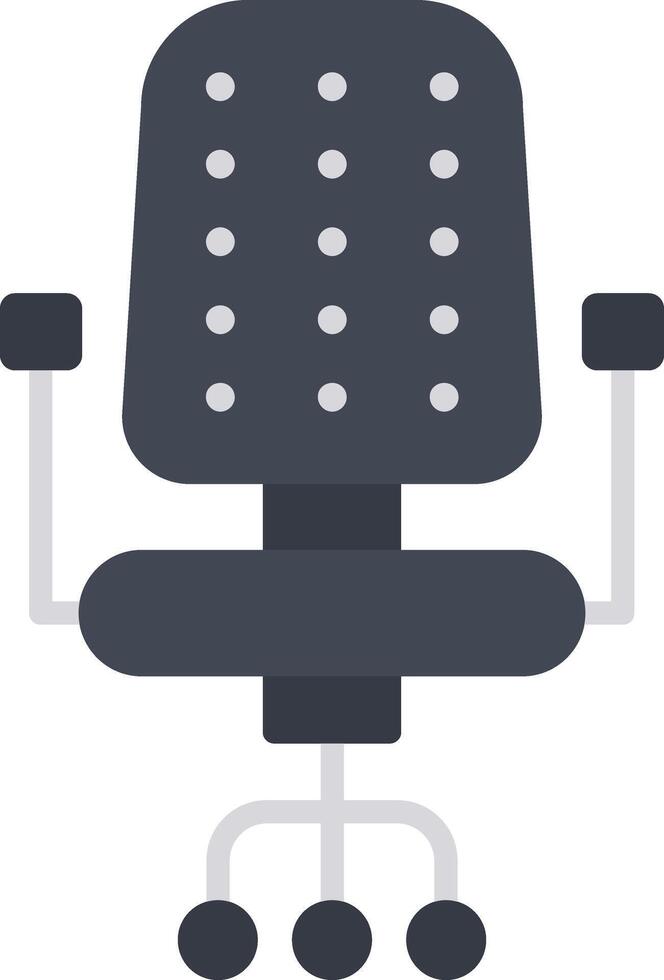 Office Chair Rounded Line Illustration vector