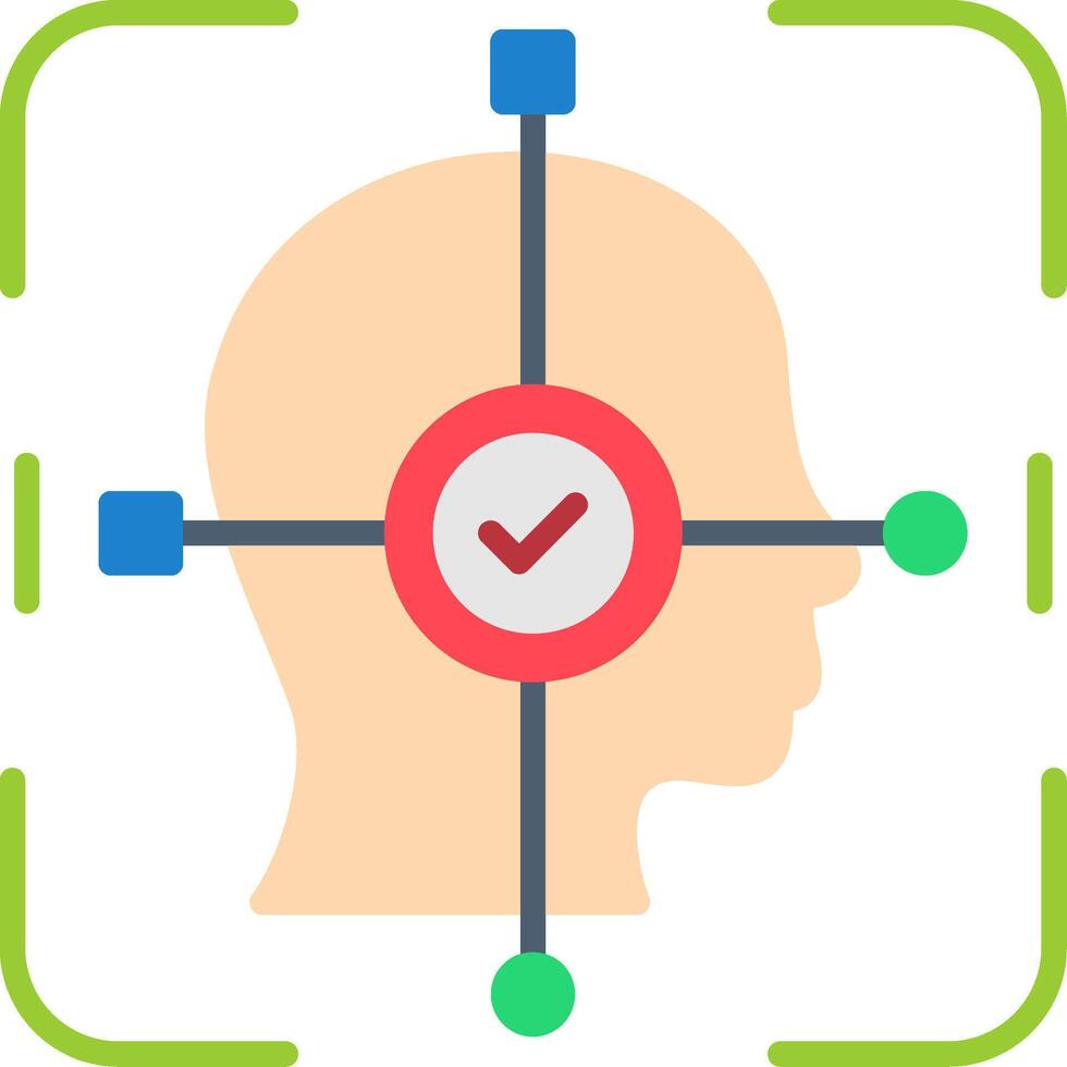 Facial Recognition Soft Shadow Design vector
