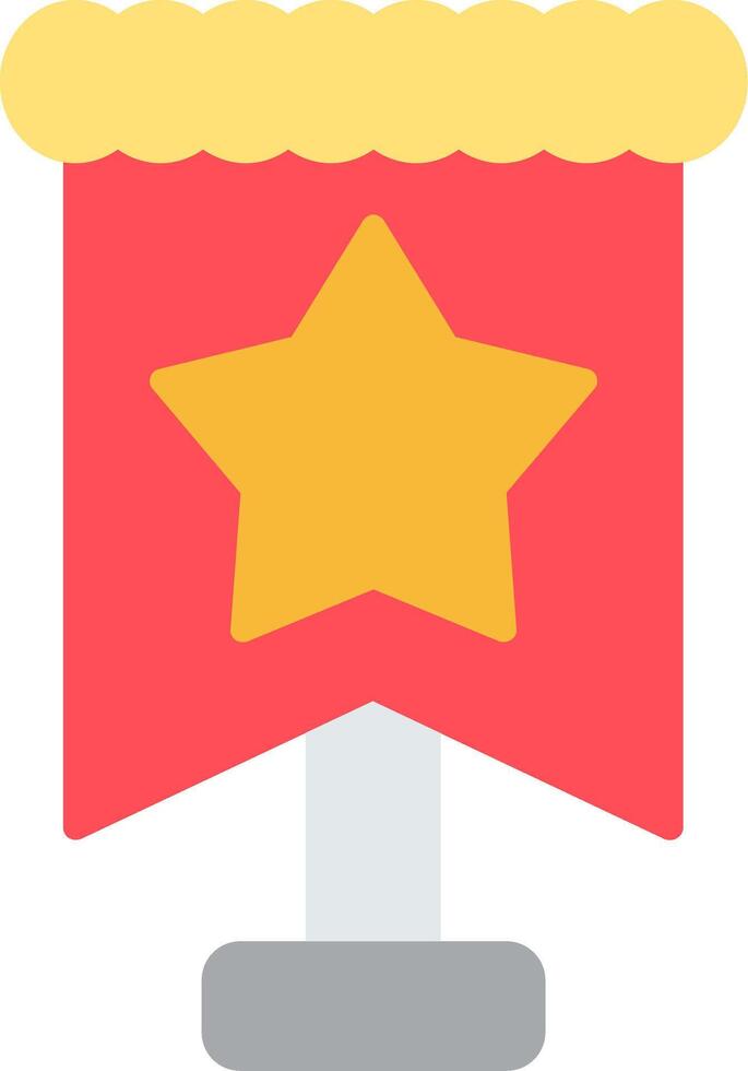 Flag Pole Modern Tech Icon vector