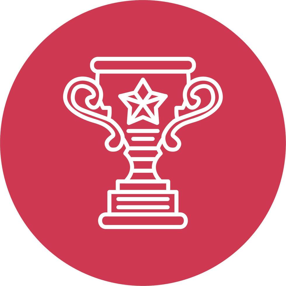 Trophy Star Smooth Gradient Icon vector