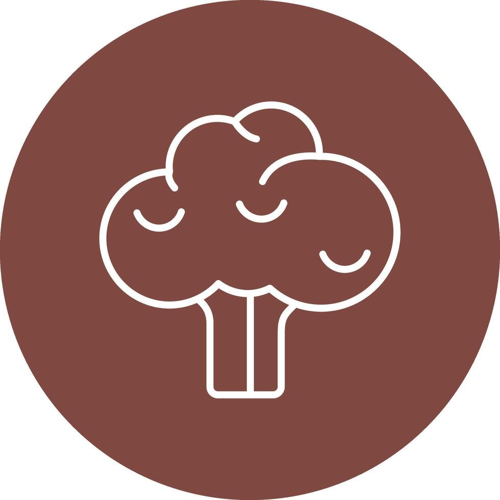 Broccoli Responsive Icon Badge vector