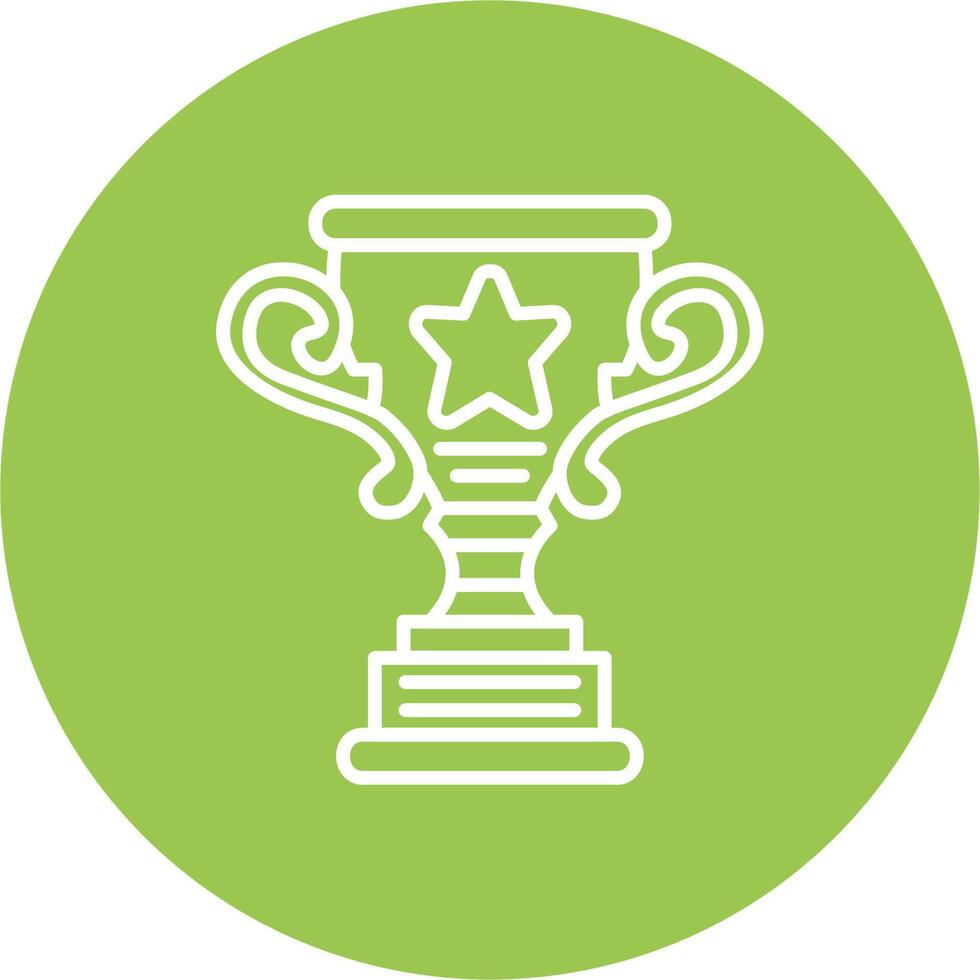 Trophy Star Simple Line Sketch vector