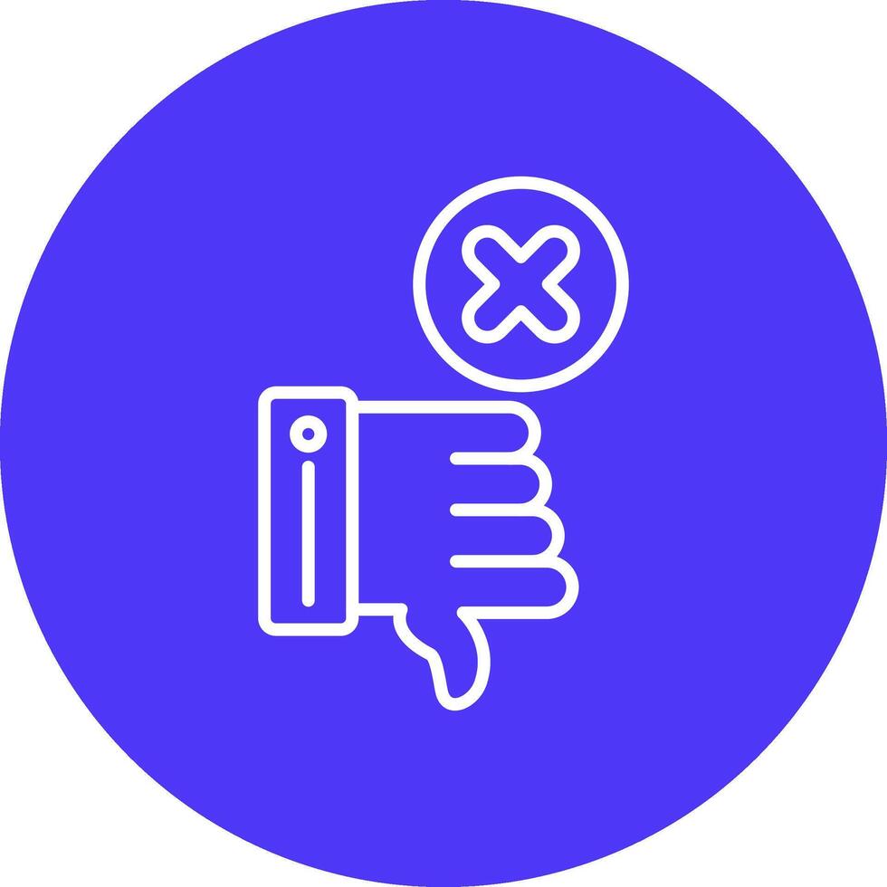 Dislike Flat Styled Symbol vector