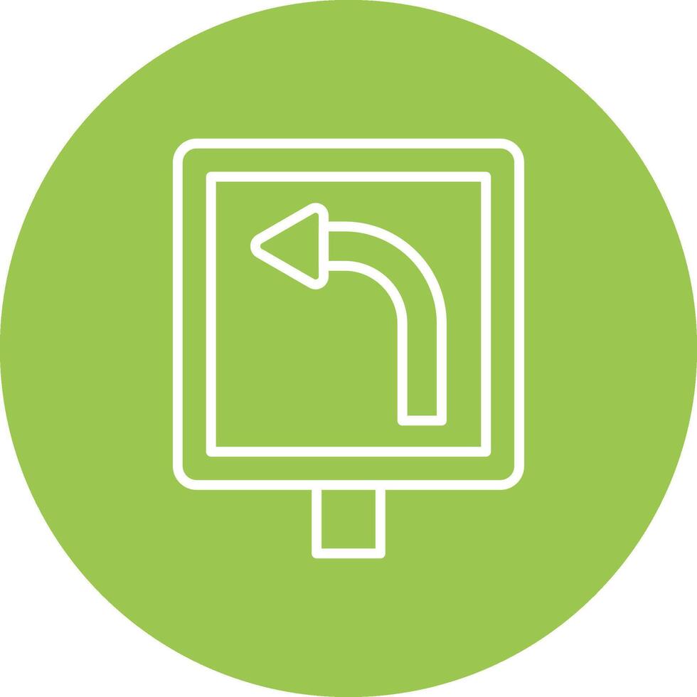 Left Bend Wireframe Illustration vector
