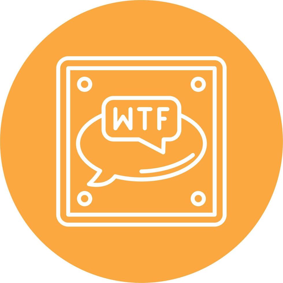 Wtf Line Style Symbol vector