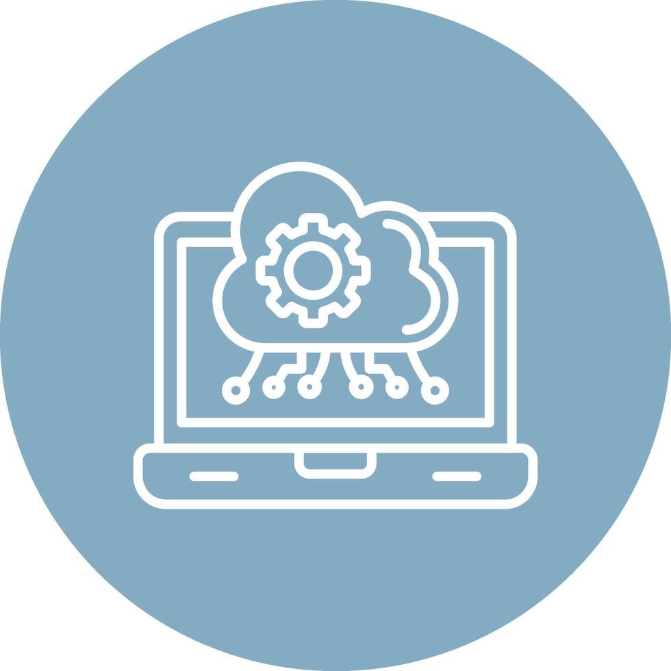 Edge Computing Dark Theme Element vector