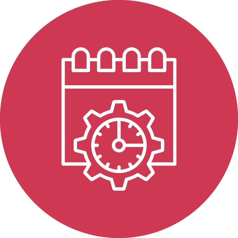 Deadline Clean Grid Icon vector