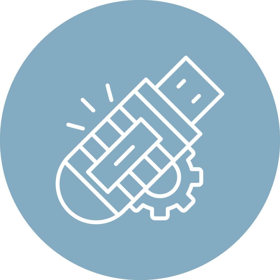 USB App Style Badge vector