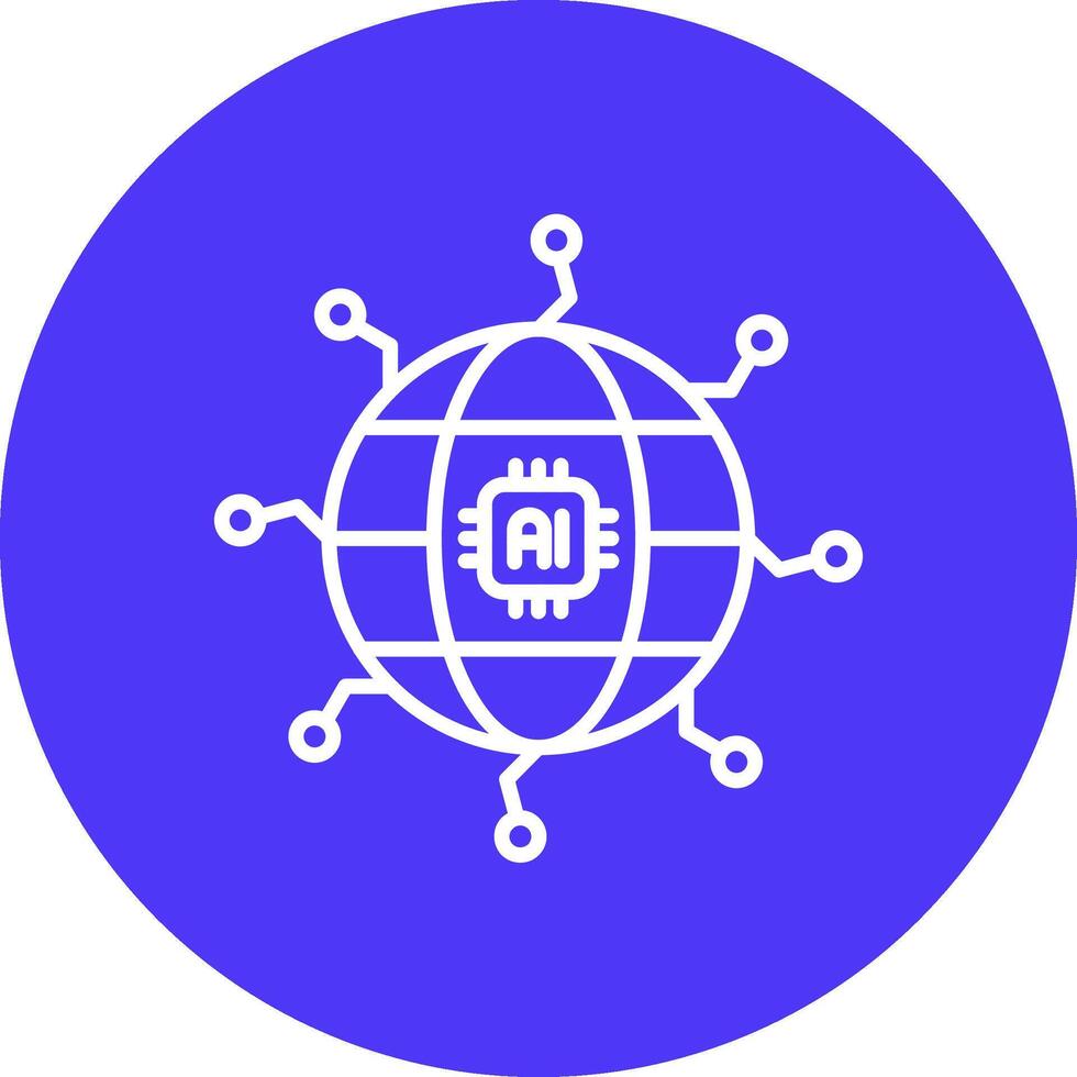 Global Technology Interactive Icon Badge vector