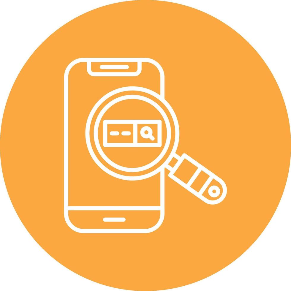 Search Playful Line Icon vector