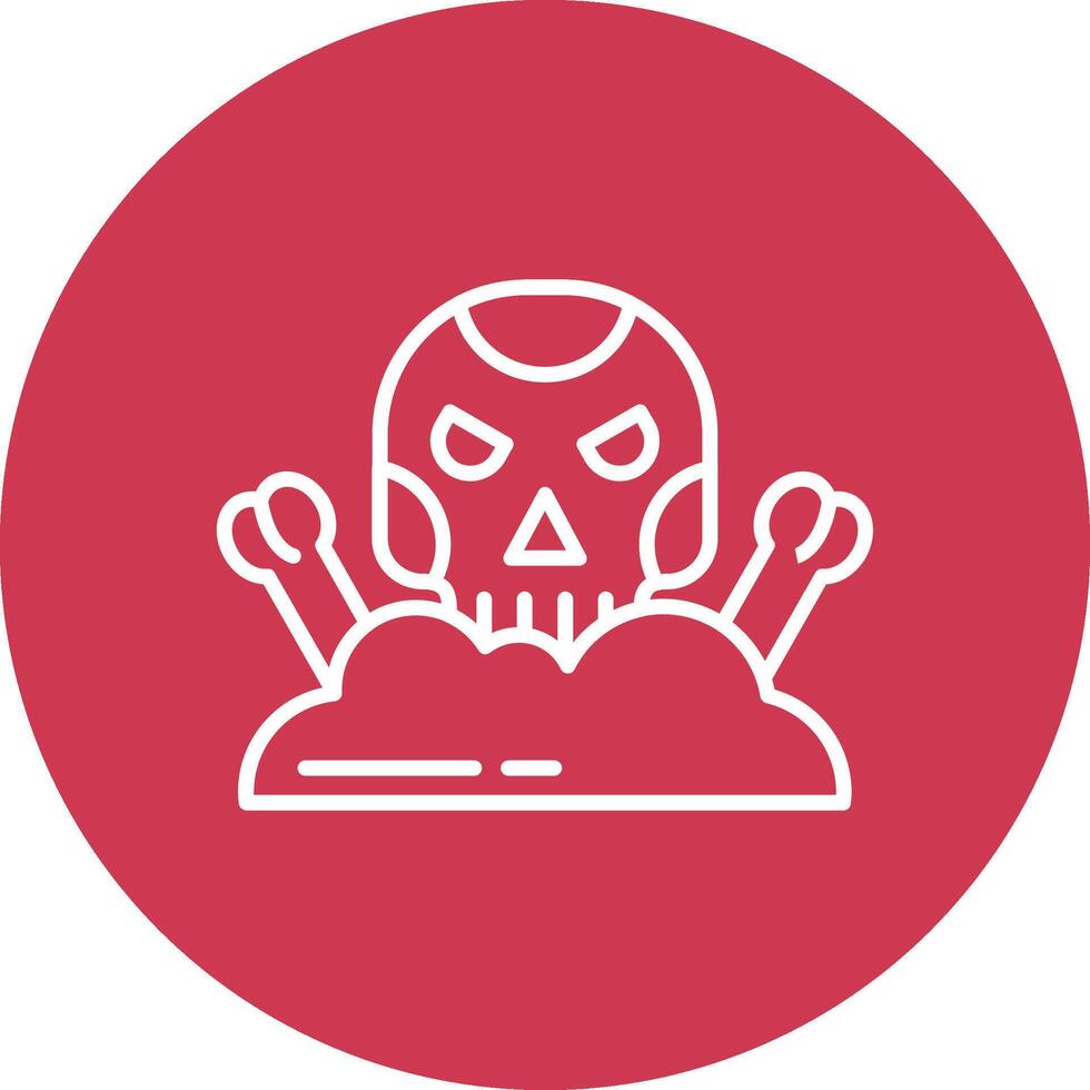 Skull Minimal Outline Artwork vector
