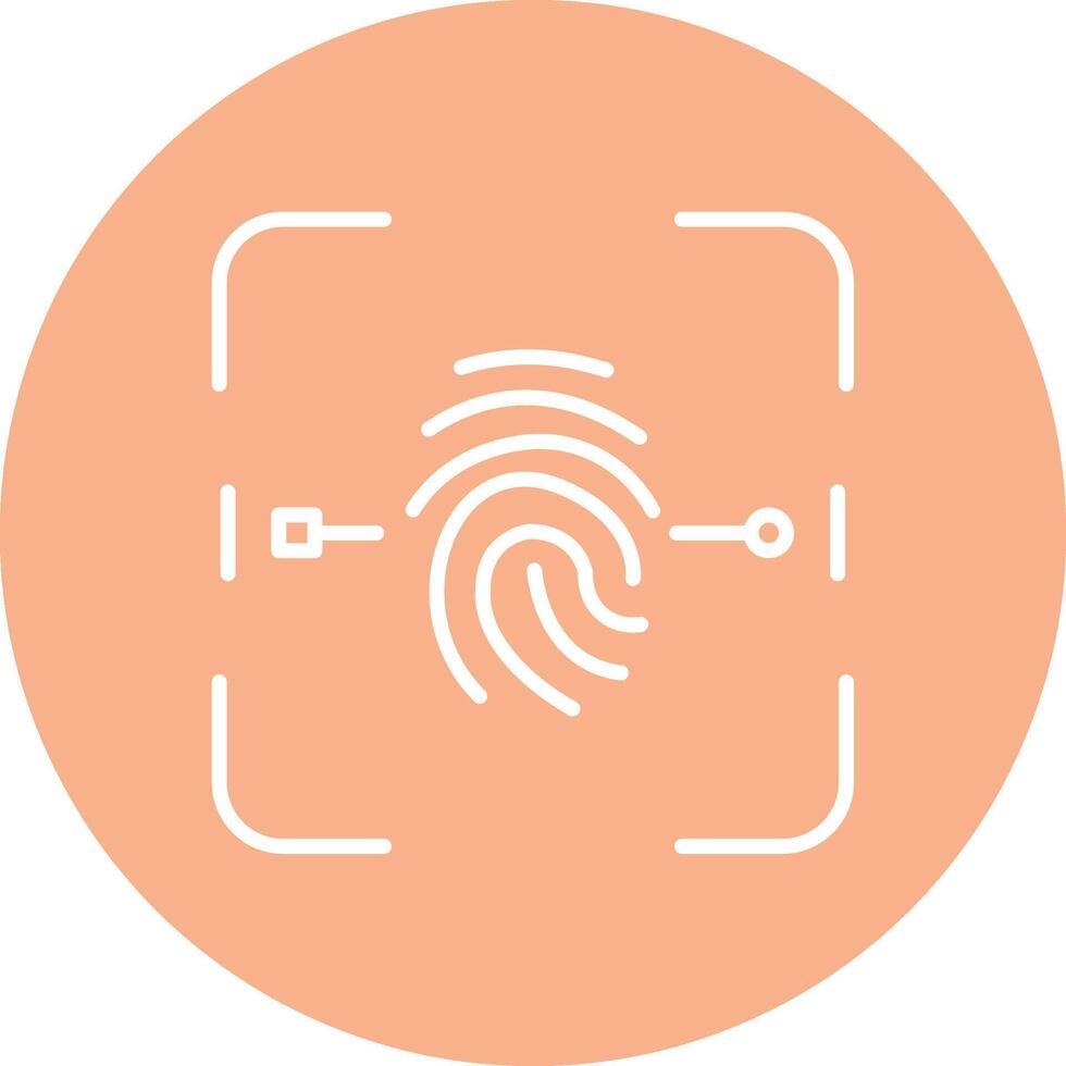 Biometric Outline Graphic Design vector