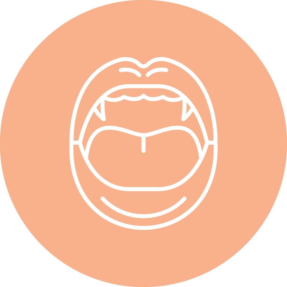 Mouth Dark Theme Element vector