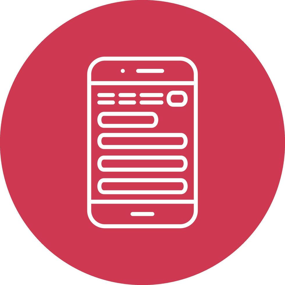 Mobile Smooth Gradient Icon vector