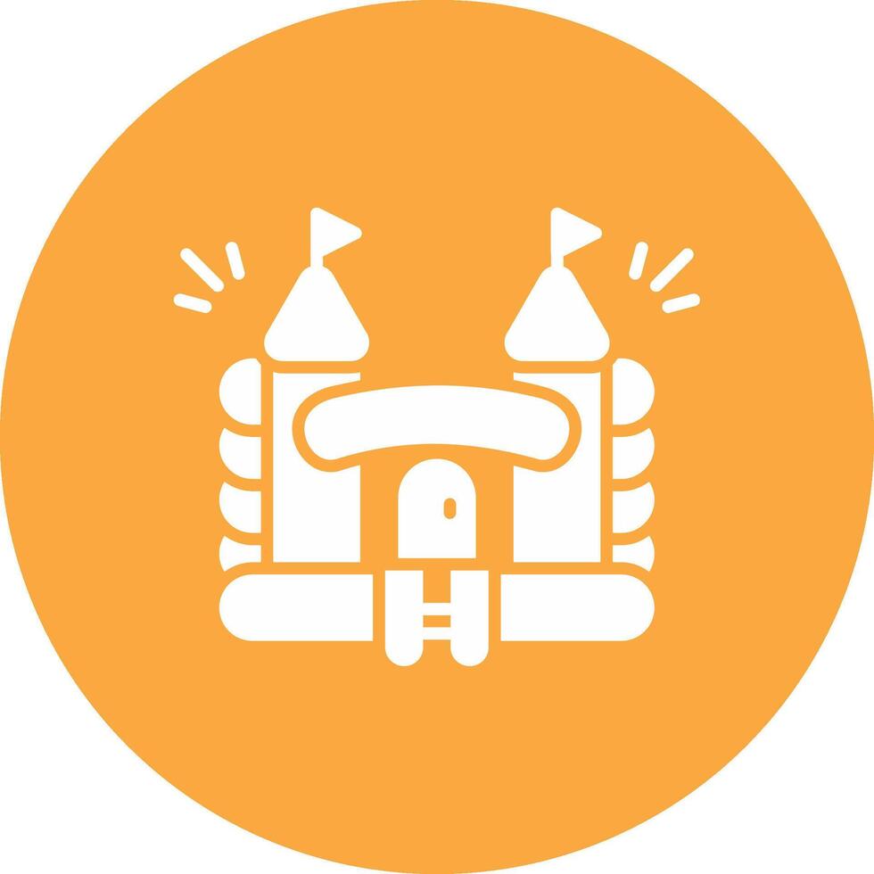 Inflatable Castle Clean Shape Symbol vector