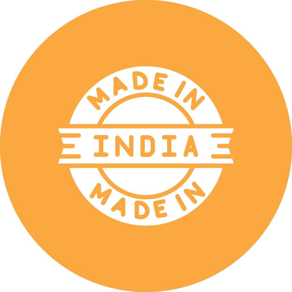 Made In India Crisp Flat Art vector