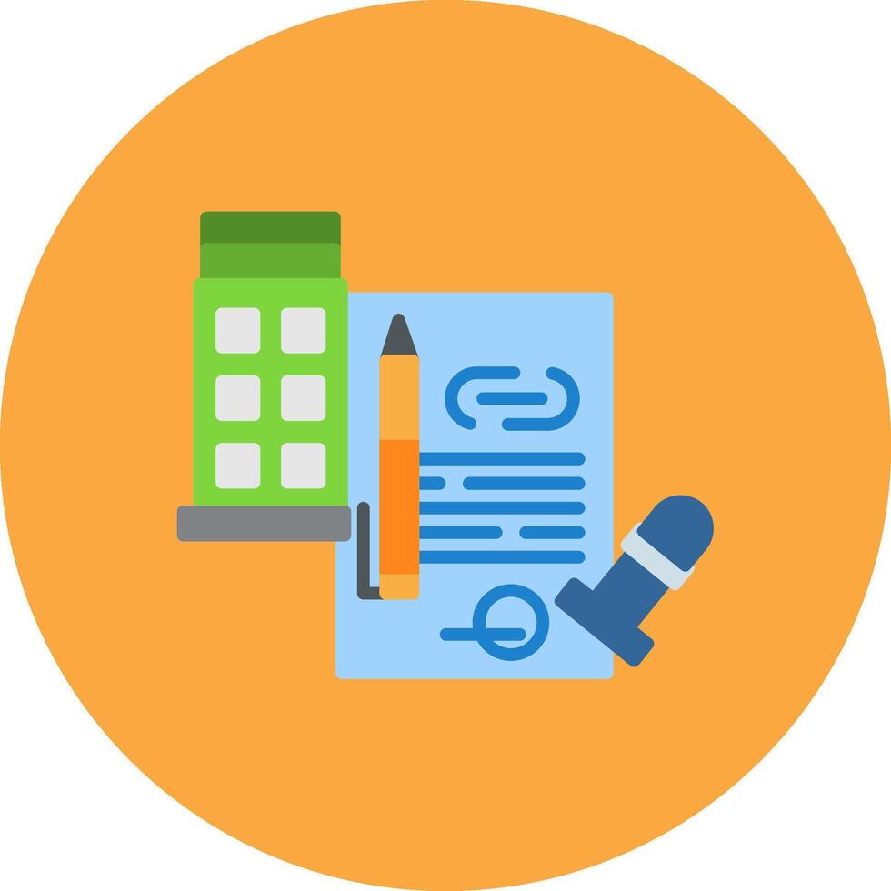 Corporate Laws Handcrafted Digital Icon vector