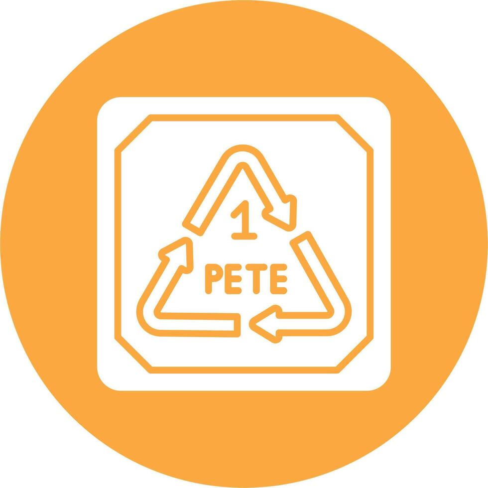 Polyethylene Terepthalate Responsive Icon Badge vector