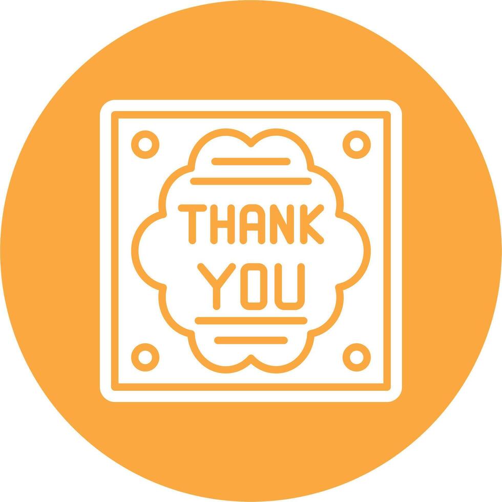 Thank You Vibrant UI Element vector