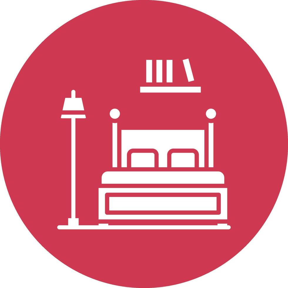 Bed Flat Styled Symbol vector