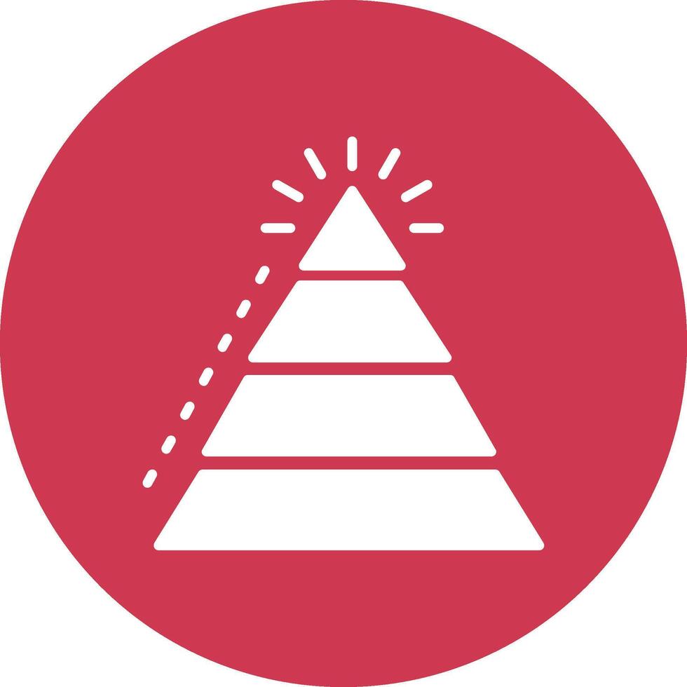 Pyramid Chart Vibrant UI Element vector