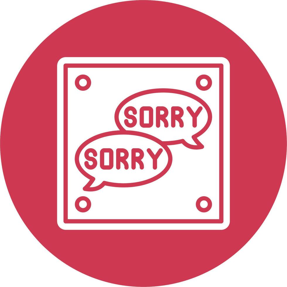 Sorry Bright Flat Element vector