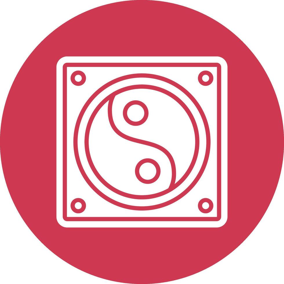 Yin Yang Modern Tech Icon vector