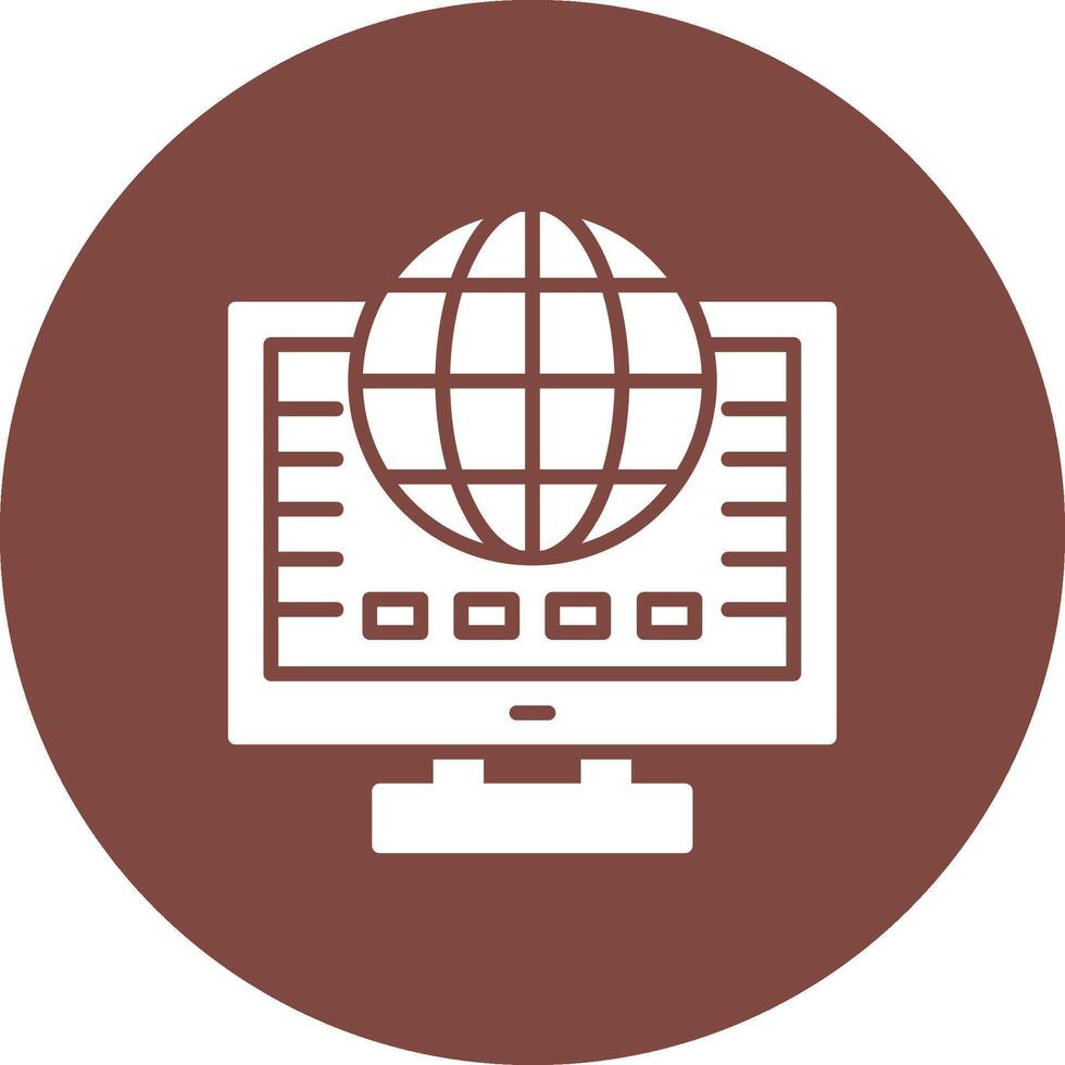 Global Clean Grid Icon vector