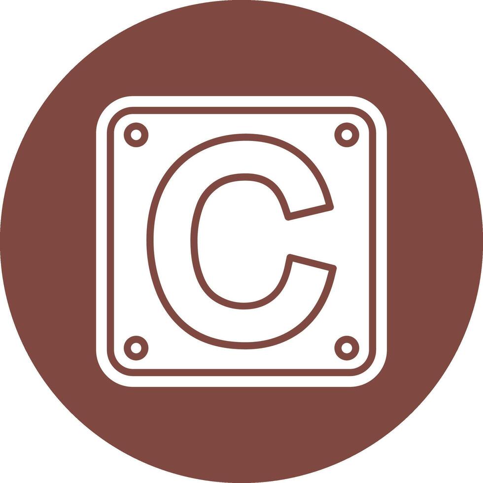 Letter C Interactive UI Graphic vector