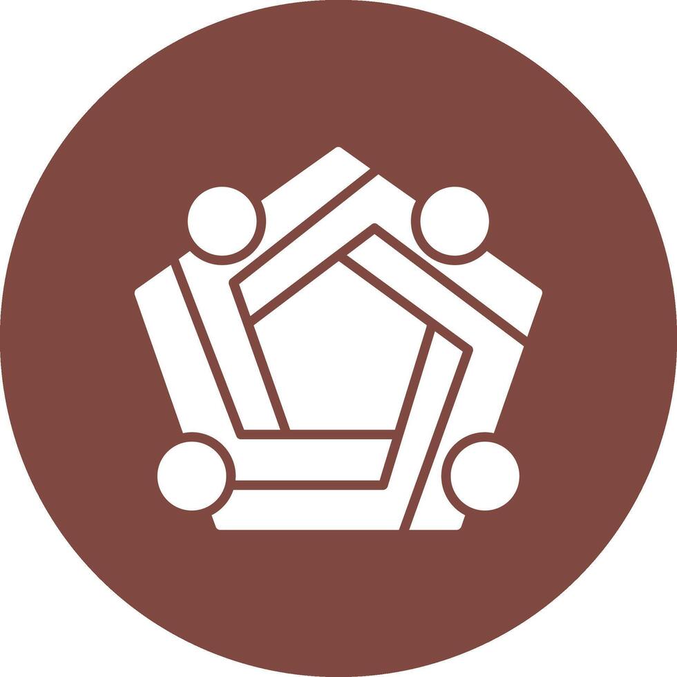 Pentagon Digital Concept Icon vector