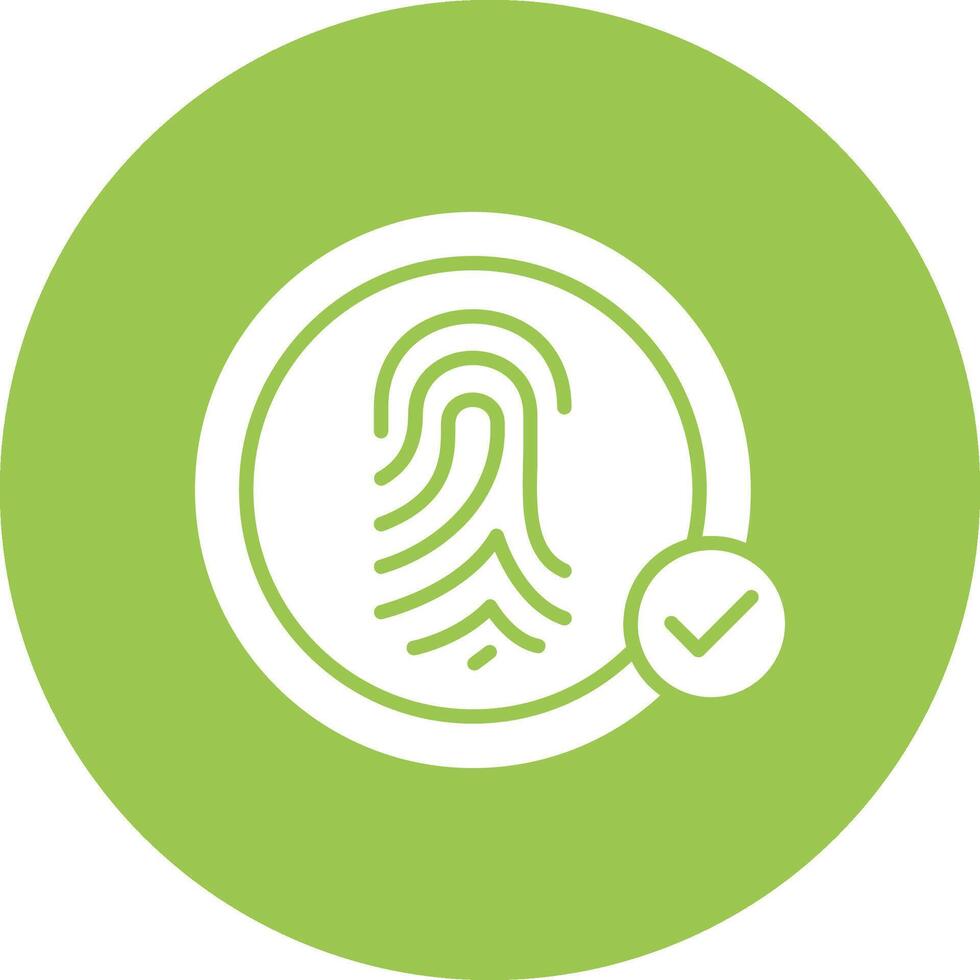 Biometric Recognition Functional Flat Style vector