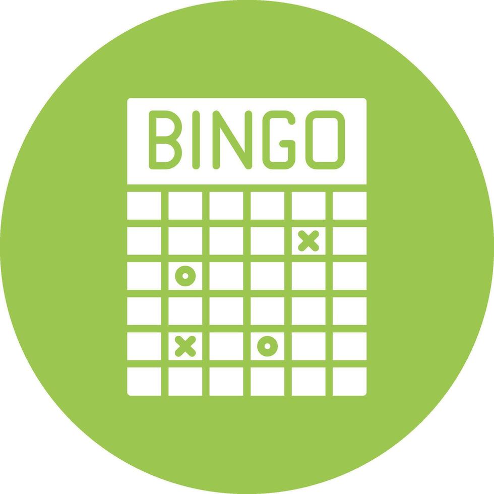 Bingo Monochrome UI Visual vector