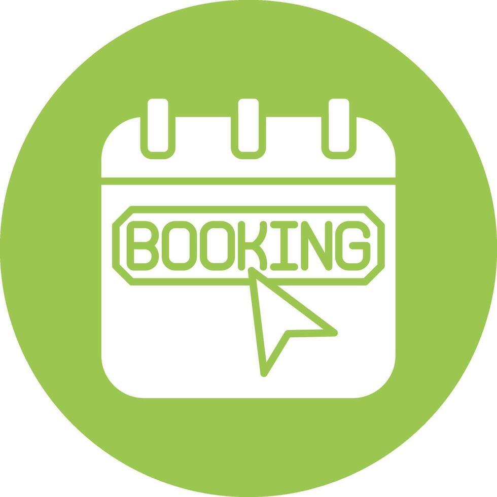 Booking Bold Web Icon vector