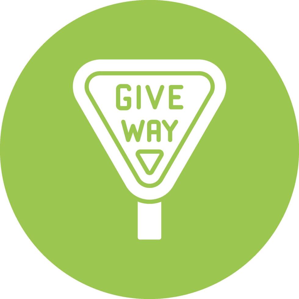 Give Way Outlined App Visual vector
