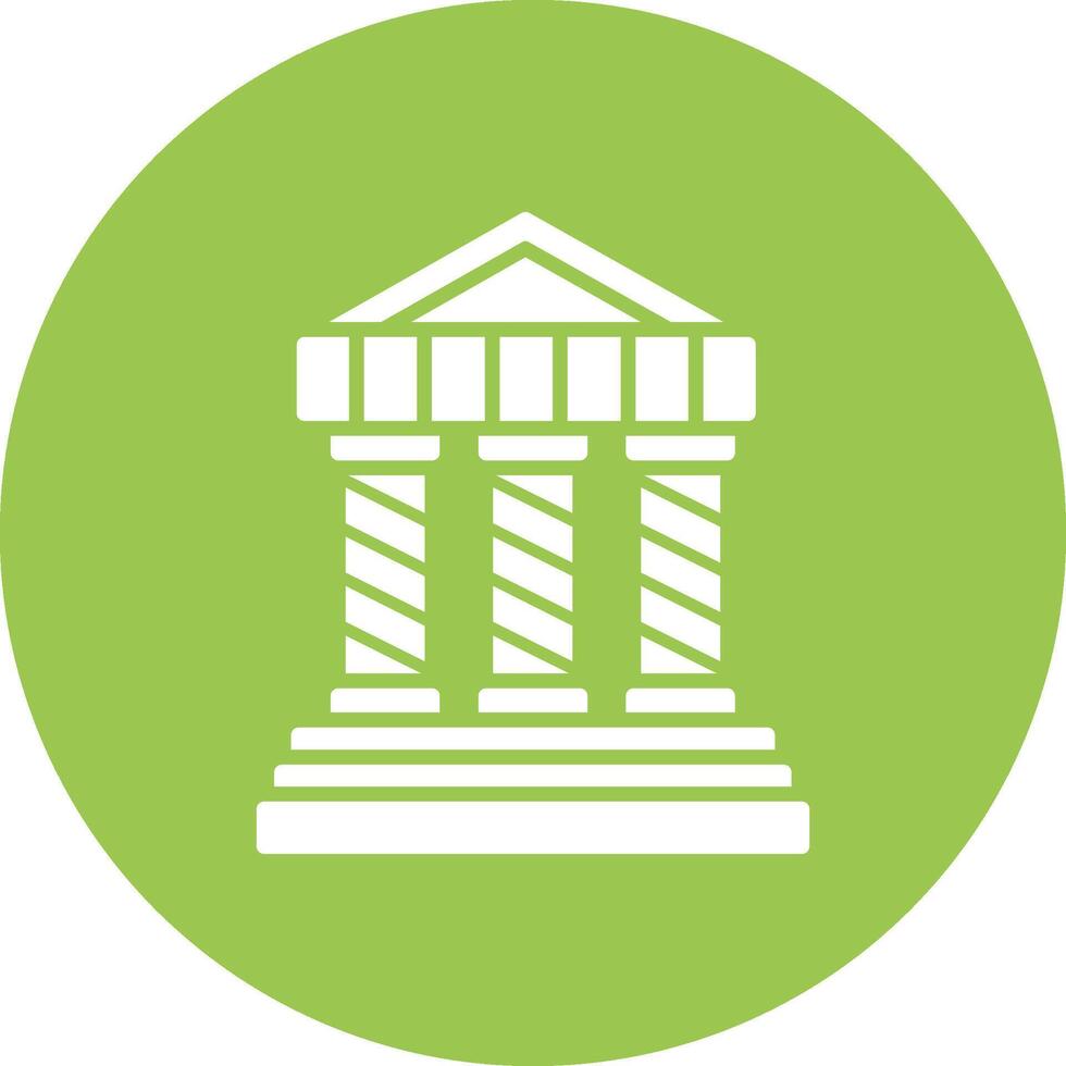 Greek Temple Coded Design Graphic vector