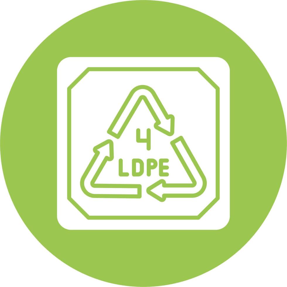 Low Density Polyethylene App Style Badge vector